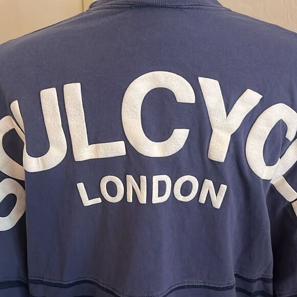 Spirit Jersey Soul Cycle London Blue Stripes Cross Bones Shirt - Picture 7 of 10